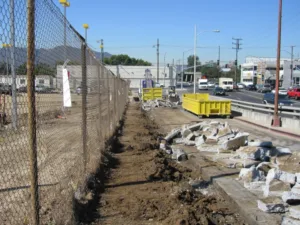 concrete sidewalk demolition removal - final phase