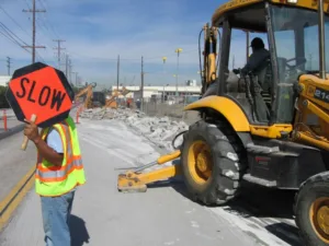 street traffic control during sidewalk demolition phase - pic 2