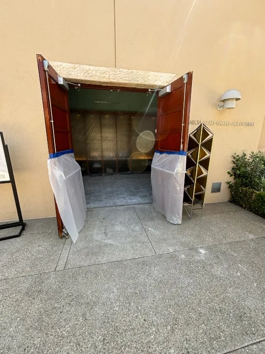 tile removal project at irmas campus school -outside view 2