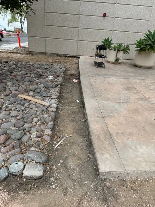 westlake labs demolition - pathway concrete saw cuts