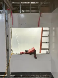 wall saw window opening at gmp warehouse irvine